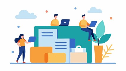 A group of people working together on a project, collaborating and sharing ideas to achieve a common goal. This symbolizes teamwork, communication, and shared responsibility.