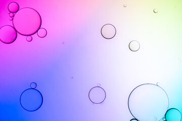 Abstract Macro Photography gradient of oil and water, Science abstract tech background