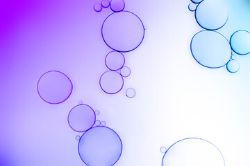 Abstract Macro Photography gradient of oil and water, Science abstract tech background