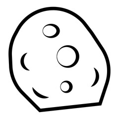 Fototapeta premium Asteroids vector icon