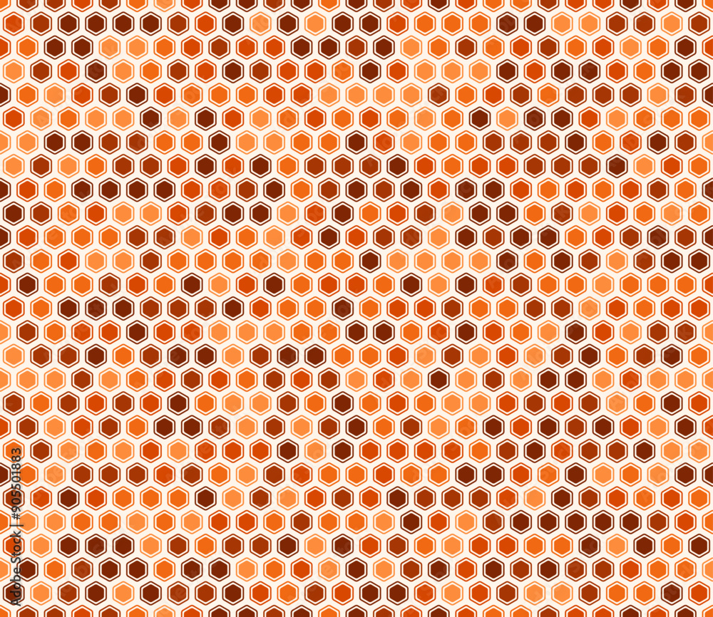 Aufkleber hexagonal pattern background. bold rounded hexagons mosaic cells with padding and inner solid cells.