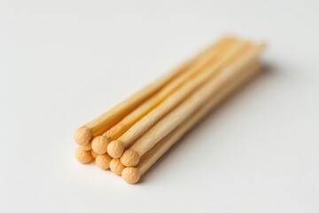 Matchstick. Single Stick from a Matchbox on White Background in Macro View