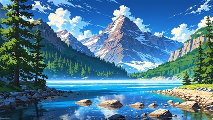 glacier national park montana usa natural wonders around the world morning view anime