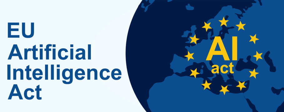 EU AI act banner. vector