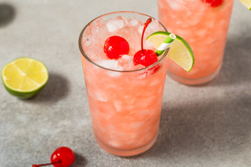 Refreshing Cold Cherry Limeade Soda