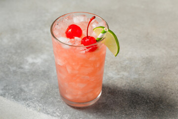 Refreshing Cold Cherry Limeade Soda