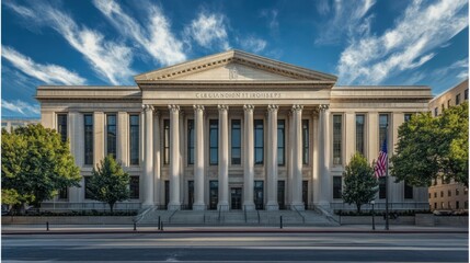 Fototapeta premium a magnificent and strong legal pillar building