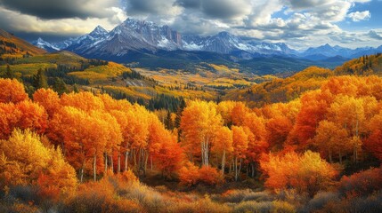 Fototapeta premium Beautiful views of national parks and mountains in autumn, showcasing the vibrant colors of the season.