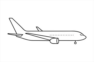 Boeing 787 Dreamliner  line art vector