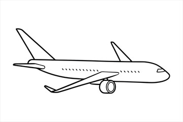 Boeing 787 Dreamliner  line art vector