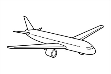 Boeing 787 Dreamliner  line art vector