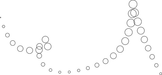 Dotted curved line shape icon collection