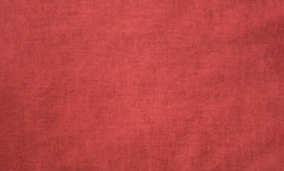 Beautiful red linen background with copy space