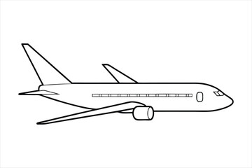 Boeing 787 Dreamliner  line art vector