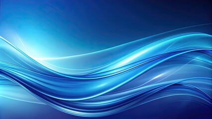 Fototapeta premium Blue gradient abstract background with a soft flowing design, blue, gradient, abstract, background, soft, flowing, design