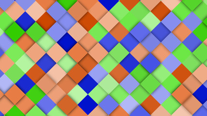 Vibrant geometric pattern with colorful diamond shapes, perfect for modern designs and backgrounds.