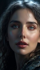 Fototapeta premium digital illustration of an emotional female character in a fantasy setting 31-set 01
