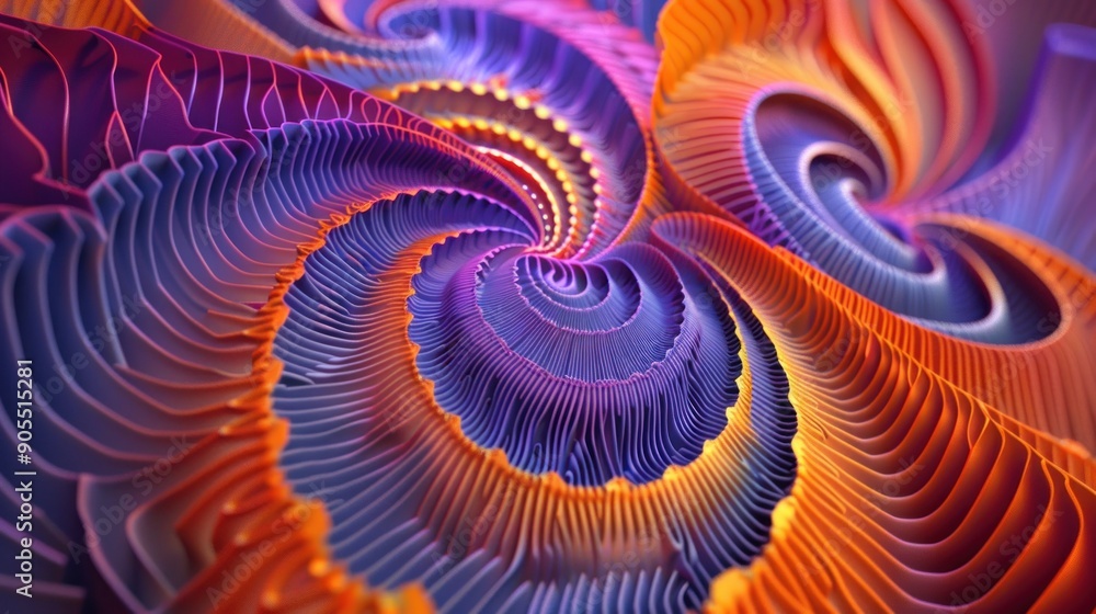 Poster 3d background featuring a dynamic spiral pattern
