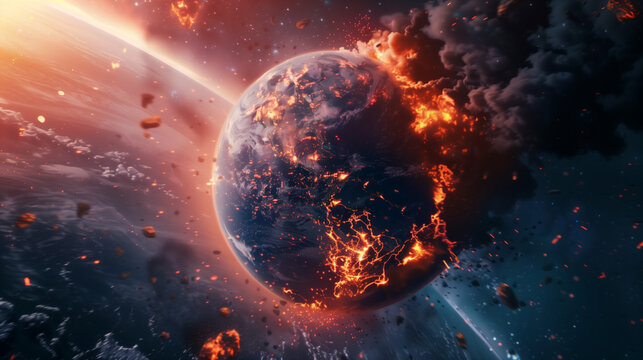 Earth's Destruction in Space