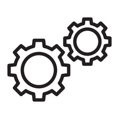 gear line icon.