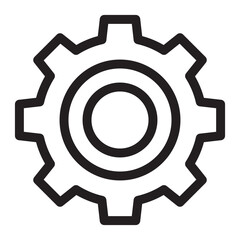 gear line icon.