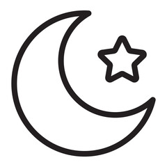 Moon line icon.