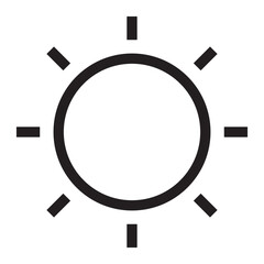 Sun line icon.