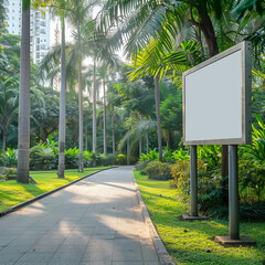 Naklejka premium blank billboard on the road