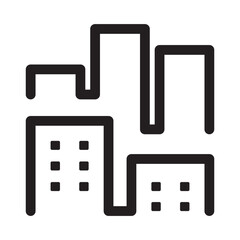 Real estate icon in thin line style vector illustration graphic design