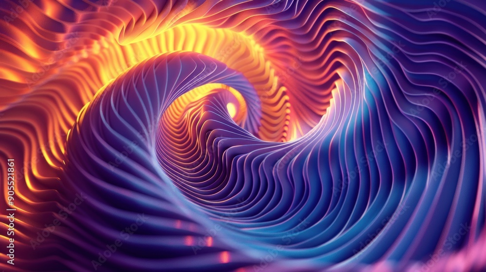 Poster 3d background featuring a dynamic spiral pattern
