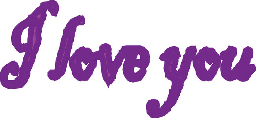 I love you typography