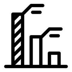 Chart, diagram icon in thin line style vector illustration graphic design