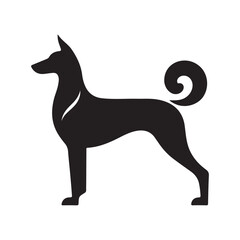 Elegant Dog Silhouette a Minimalist Portrait