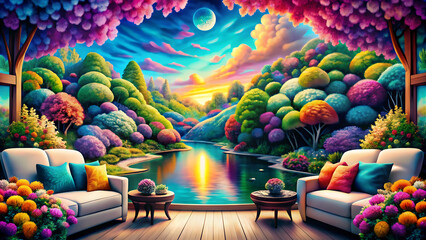 Colorful background design. Color Futuristic Wallpaper.