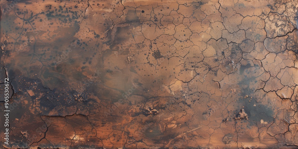 Poster a stunning abstract background with rusty textures and cracked patterns for diverse media and artist