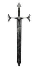 A claymore, one of the types of melee weapons, transparent background