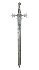 A claymore, one of the types of melee weapons, transparent background