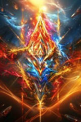 Techno Geometry: Abstract Futuristic Shapes with Dynamic Lighting