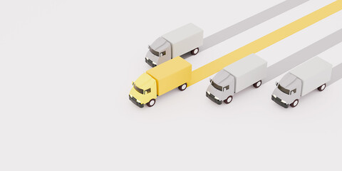 Obraz premium Delivery service concept. Vehicle for delivery of around the world - 3d render.