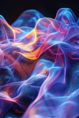 Futuristic Waveforms and Holographic Textures - Abstract Dynamic Background