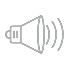 Speaker Vector Line Grey Icon Design