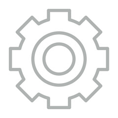 Settings Vector Line Grey Icon Design