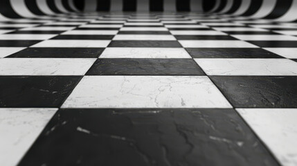 Checkerboard pattern in black and white