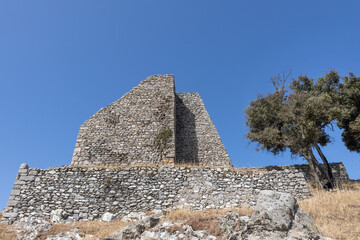 Close-Up of Casteddu Etzu Castle Ruins