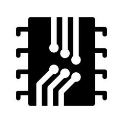 Computer chip icon vector illustration graphic design