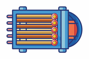 Heat Exchanger vector art illustration