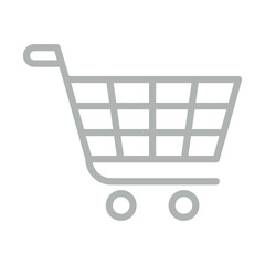  Cart Vector Line Grey Icon Design