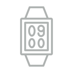  Watch Vector Line Grey Icon Design