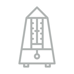  Metronome Vector Line Grey Icon Design