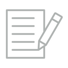  Notepad Vector Line Grey Icon Design